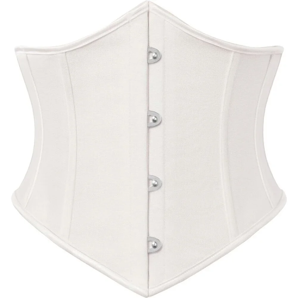 Women's White Corset Belt Wide Waist Lace Up Pirate Accessories Belt
